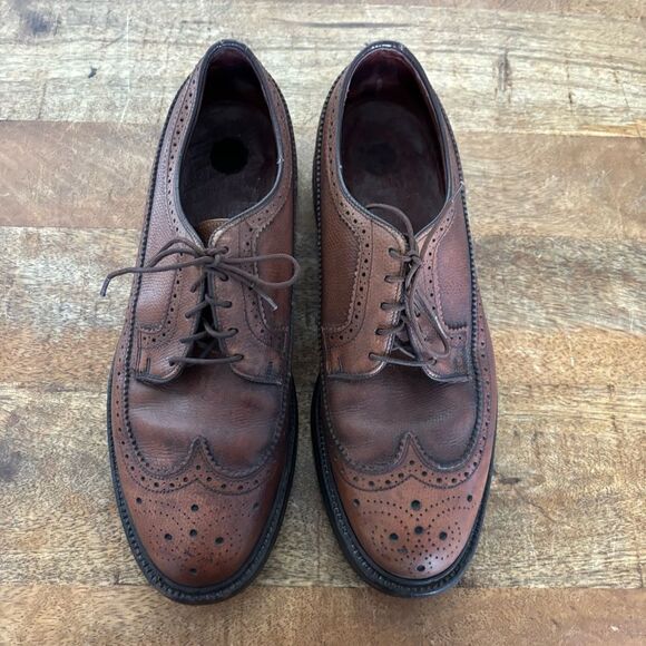 Vintage heavy punched wingtip oxfords mod hipster size 8.5 C HANOVER - Picture 5 of 9